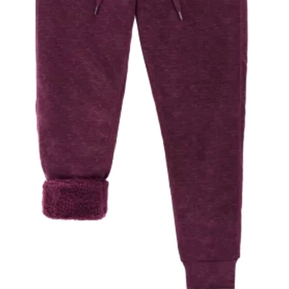 WOMEN'S MEMBER'S MARK SHERPA LINED FLEECE JOGGER HEATHER CURRENT SIZE M - Picture 2 of 4